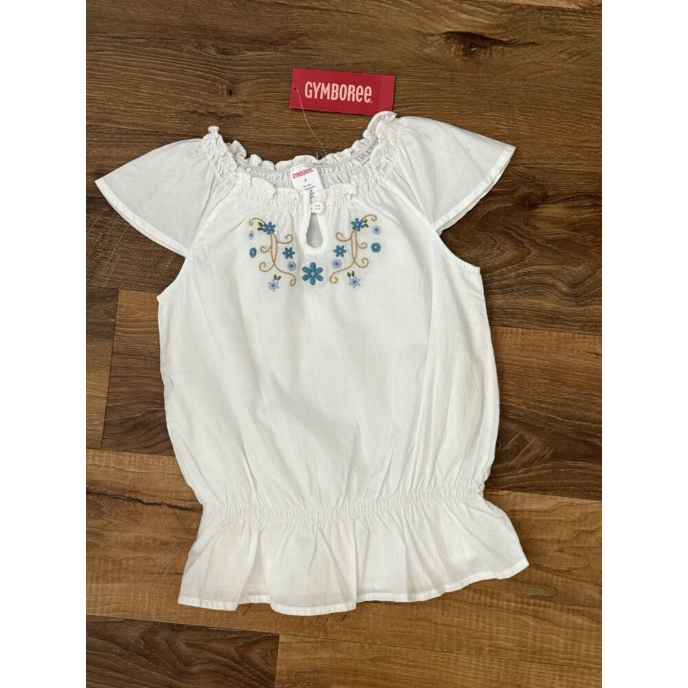 Vintage Gymboree Malibu Cowgirl Cutie Flutter  top 4 4t Embroidered Girls NWT